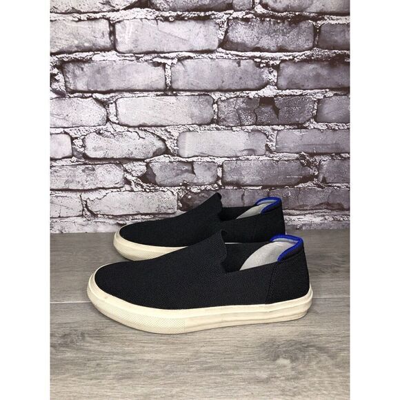 Rothy’s Black Knit Fabric The Original Slip On Sneaker Shoes Women Sz 9M US/40EU - Picture 8 of 16